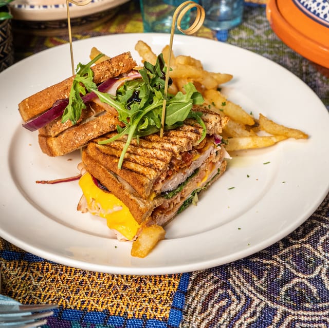 Lombard Street Club Sandwich.