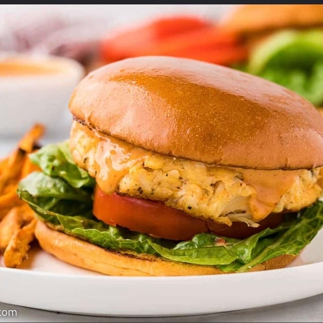 Crab Cake Sandwich.