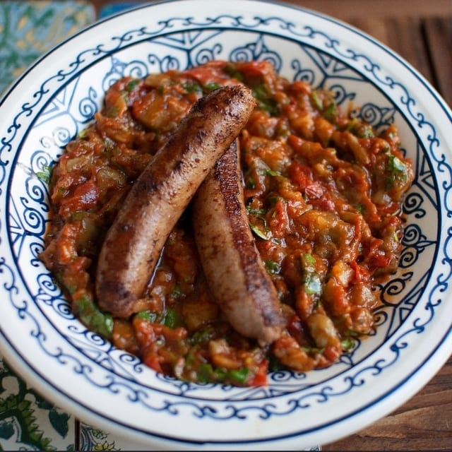 Moroccan Spiced Lamb Sausage.